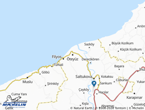 MICHELIN Öteyüz map - ViaMichelin