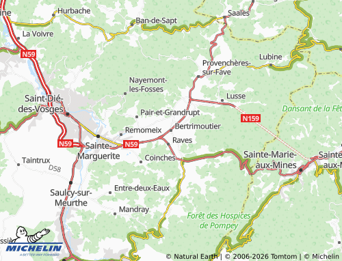 Mapa MICHELIN Bertrimoutier - ViaMichelin