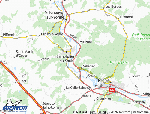 Mapa MICHELIN Villevallier - ViaMichelin