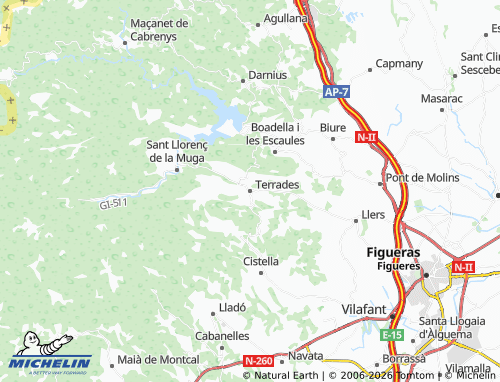 Mappa MICHELIN Terrades - ViaMichelin