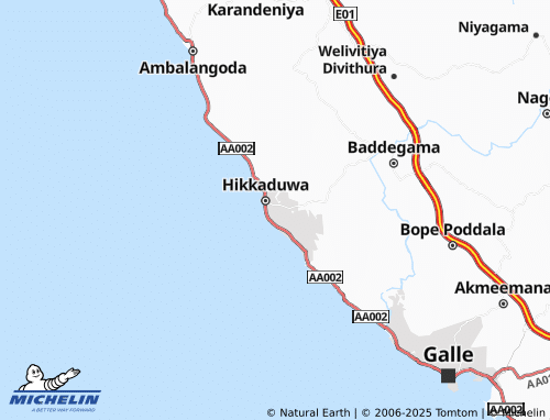 MICHELIN-Landkarte Wavulagoda East - ViaMichelin