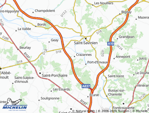 Mapa MICHELIN Crazannes - ViaMichelin