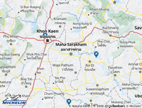 MICHELIN-Landkarte Provinz Maha Sarakham - ViaMichelin