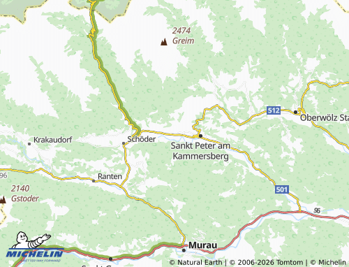 MICHELIN Feistritz am Kammersberg map - ViaMichelin