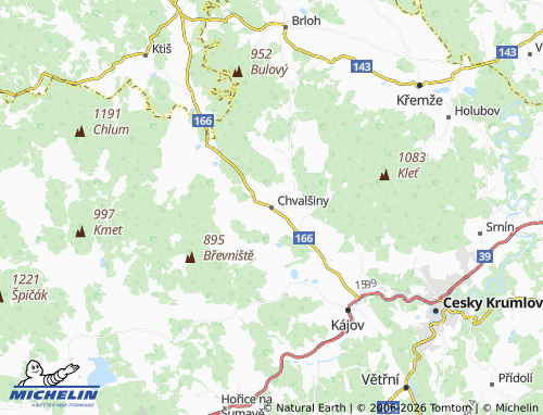 Kaart MICHELIN Chvalšiny - ViaMichelin