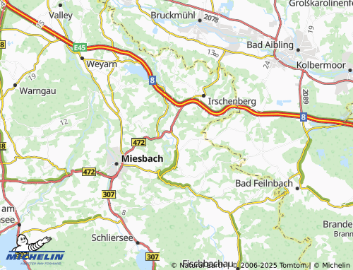 MICHELIN Poschanger map - ViaMichelin