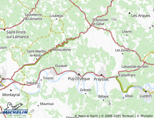 MICHELIN Martignac map - ViaMichelin