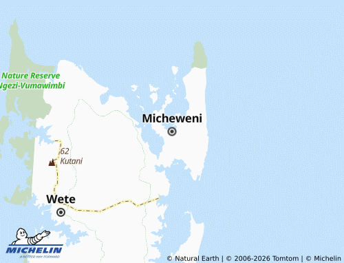 Mappa MICHELIN Micheweni - ViaMichelin