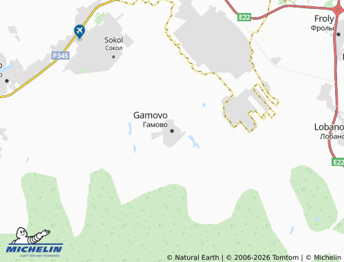 MICHELIN-Landkarte Gamovo - ViaMichelin