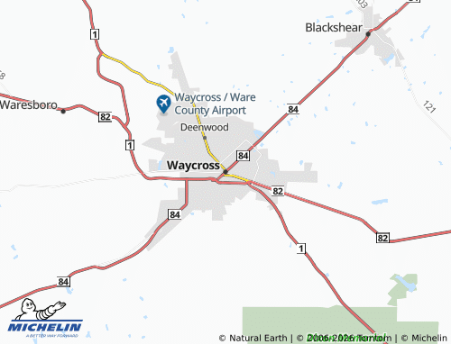 Carte MICHELIN Waycross - ViaMichelin