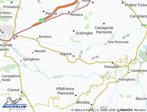 Mappa MICHELIN Vigone - ViaMichelin