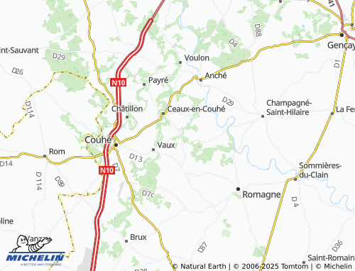 Carte MICHELIN Le Coureau - ViaMichelin