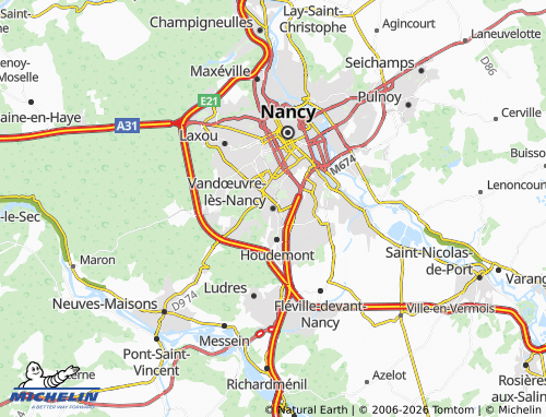 MICHELIN Vandœuvre-lès-Nancy map - ViaMichelin