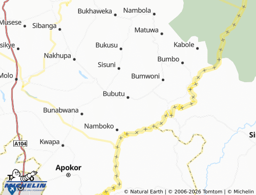 Carte MICHELIN Bubutu - ViaMichelin