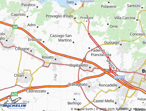 MICHELIN Franzina map - ViaMichelin