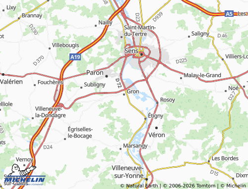 Mappa MICHELIN Gron - ViaMichelin