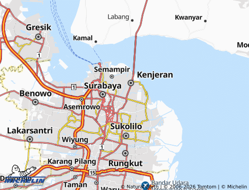 Carte MICHELIN Kapas Madya Baru - ViaMichelin