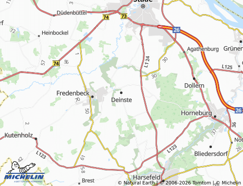Carte MICHELIN Deinste - ViaMichelin