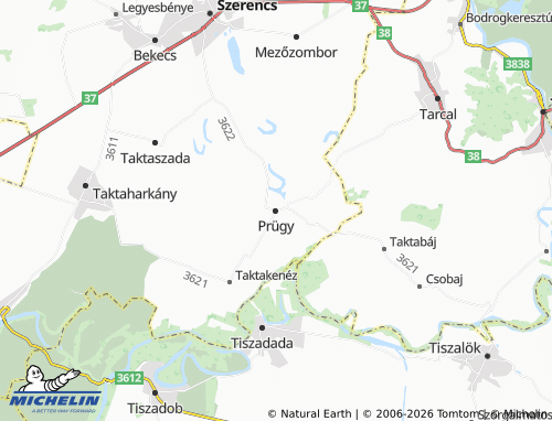 MICHELIN Prügy map - ViaMichelin