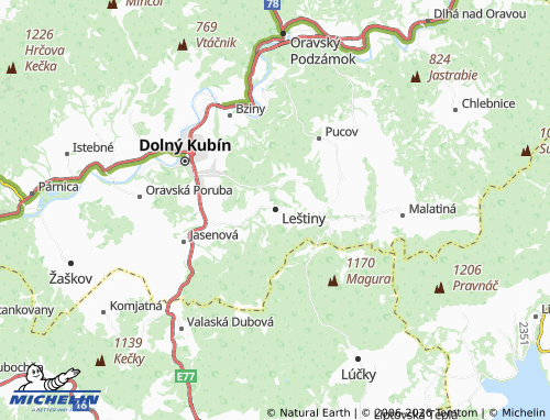 Mappa MICHELIN Leštiny - ViaMichelin