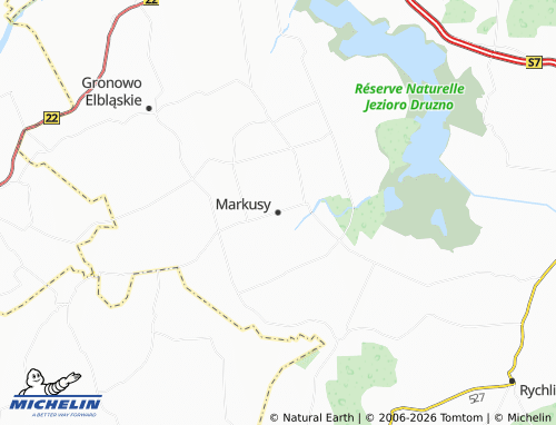 MICHELIN Markusy map - ViaMichelin