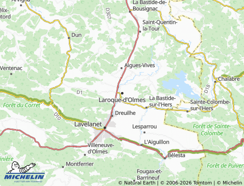 Mappa MICHELIN Laroque-d'Olmes - ViaMichelin