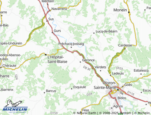 MICHELIN-Landkarte Saint-Goin - ViaMichelin