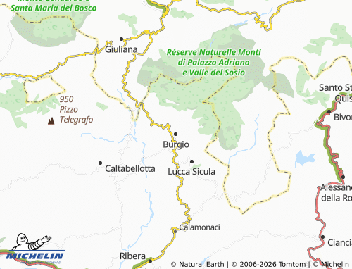 MICHELIN Burgio map - ViaMichelin