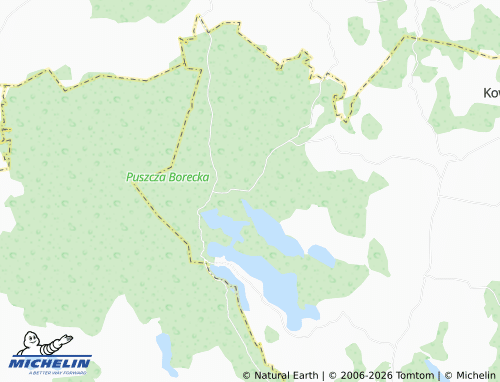 MICHELIN Czerwony Dwór map - ViaMichelin