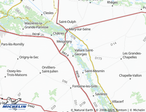 Mapa MICHELIN Vallant-Saint-Georges - ViaMichelin