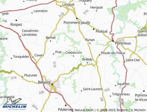 Mapa MICHELIN Coatascorn - ViaMichelin