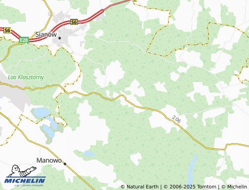 MICHELIN Szczeglino map - ViaMichelin