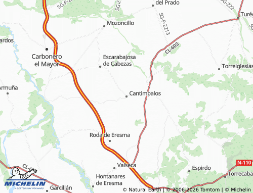 MICHELIN Cantimpalos map - ViaMichelin