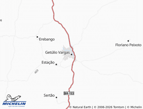 Mapa MICHELIN Getúlio Vargas - ViaMichelin