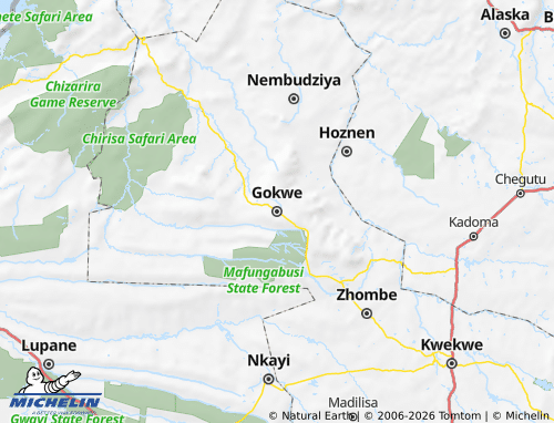 MICHELIN-Landkarte Gokwe South - ViaMichelin