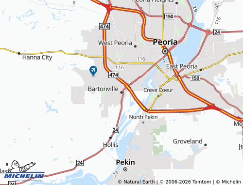 Mappa MICHELIN Bartonville - ViaMichelin