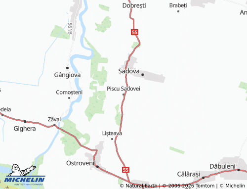 Mappa MICHELIN Piscu Sadovei - ViaMichelin