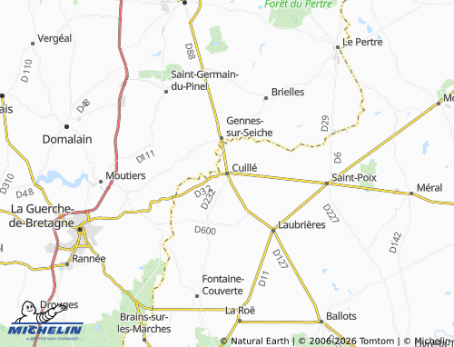 MICHELIN Cuillé map - ViaMichelin
