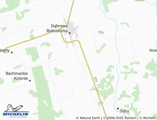 MICHELIN Krugło map - ViaMichelin