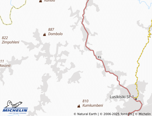 MICHELIN KwaMbhayi SP 1 map - ViaMichelin