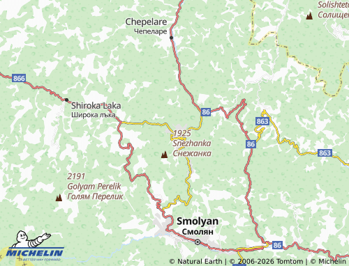 Kaart MICHELIN Pamporovo - ViaMichelin