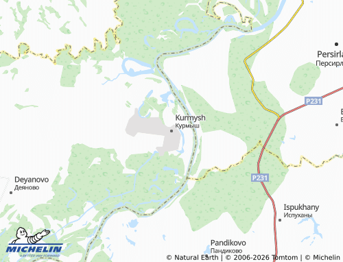 MICHELIN-Landkarte Kurmysh - ViaMichelin