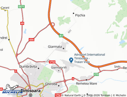 Mappa MICHELIN Giarmata - ViaMichelin
