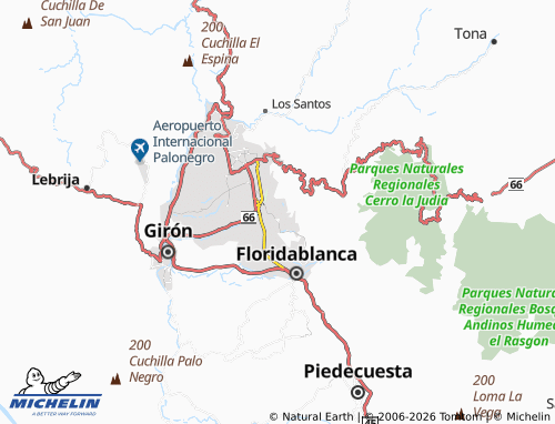 Carte MICHELIN Palmeras del Cacique - ViaMichelin
