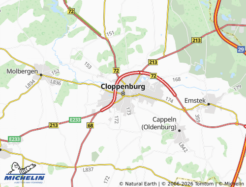 Mapa MICHELIN Cloppenburg - ViaMichelin