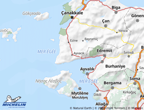 Mappa MICHELIN Ayvacık - ViaMichelin