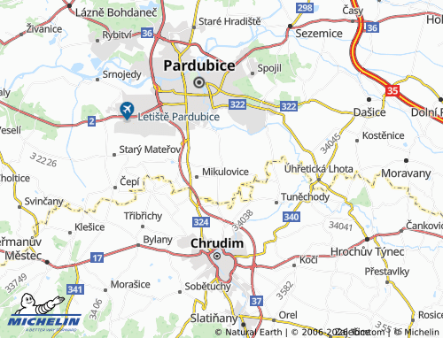 Mapa MICHELIN Ostřešany - ViaMichelin