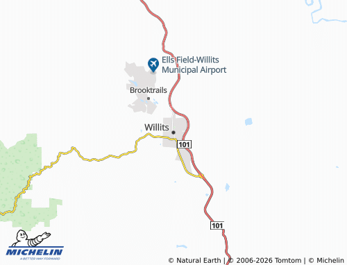 Mapa MICHELIN Willits - ViaMichelin