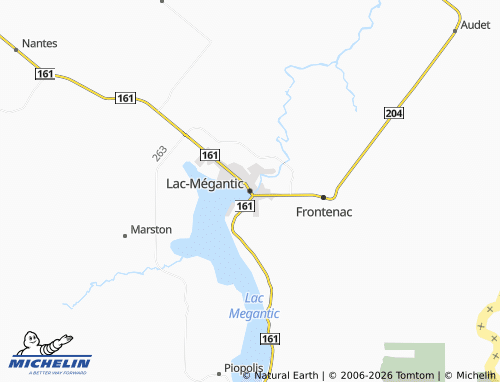 Carte MICHELIN Lac-Mégantic - ViaMichelin