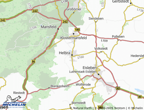 MICHELIN-Landkarte Helbra - ViaMichelin